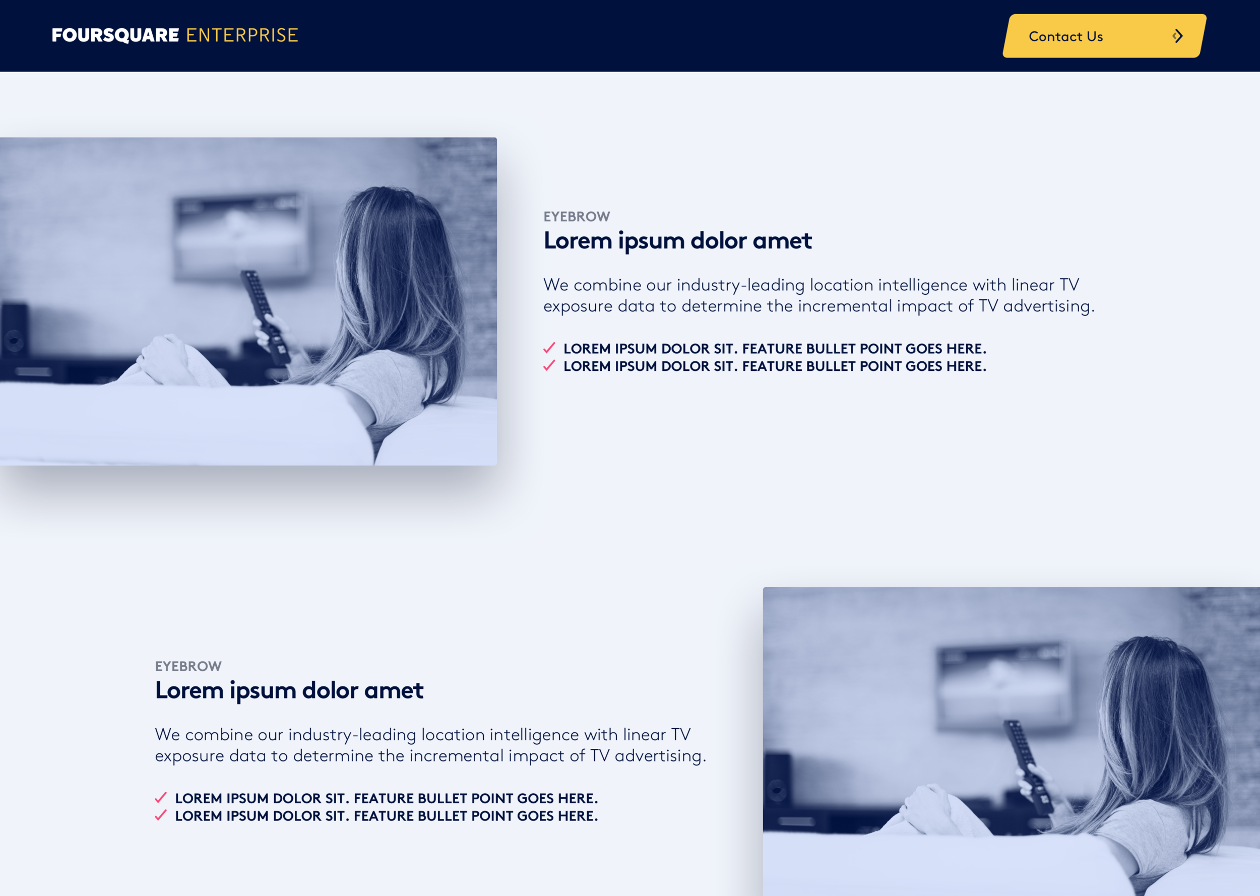 Foursquare: Modular Product Landing Page System